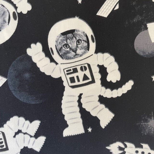 Patchworkstoff Katze Astronaut Stoff timeless treasures