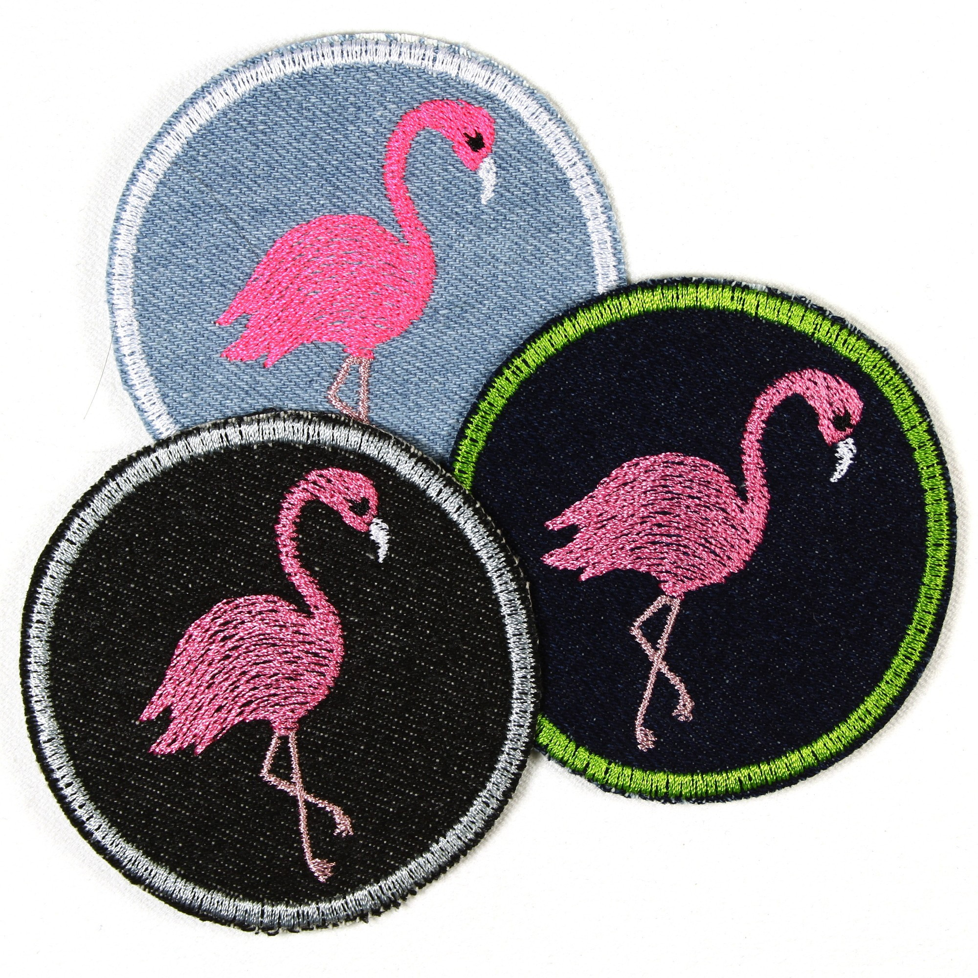 Accessoires Flamingo Jeans hellblau 7cm Flicken zum aufbügeln