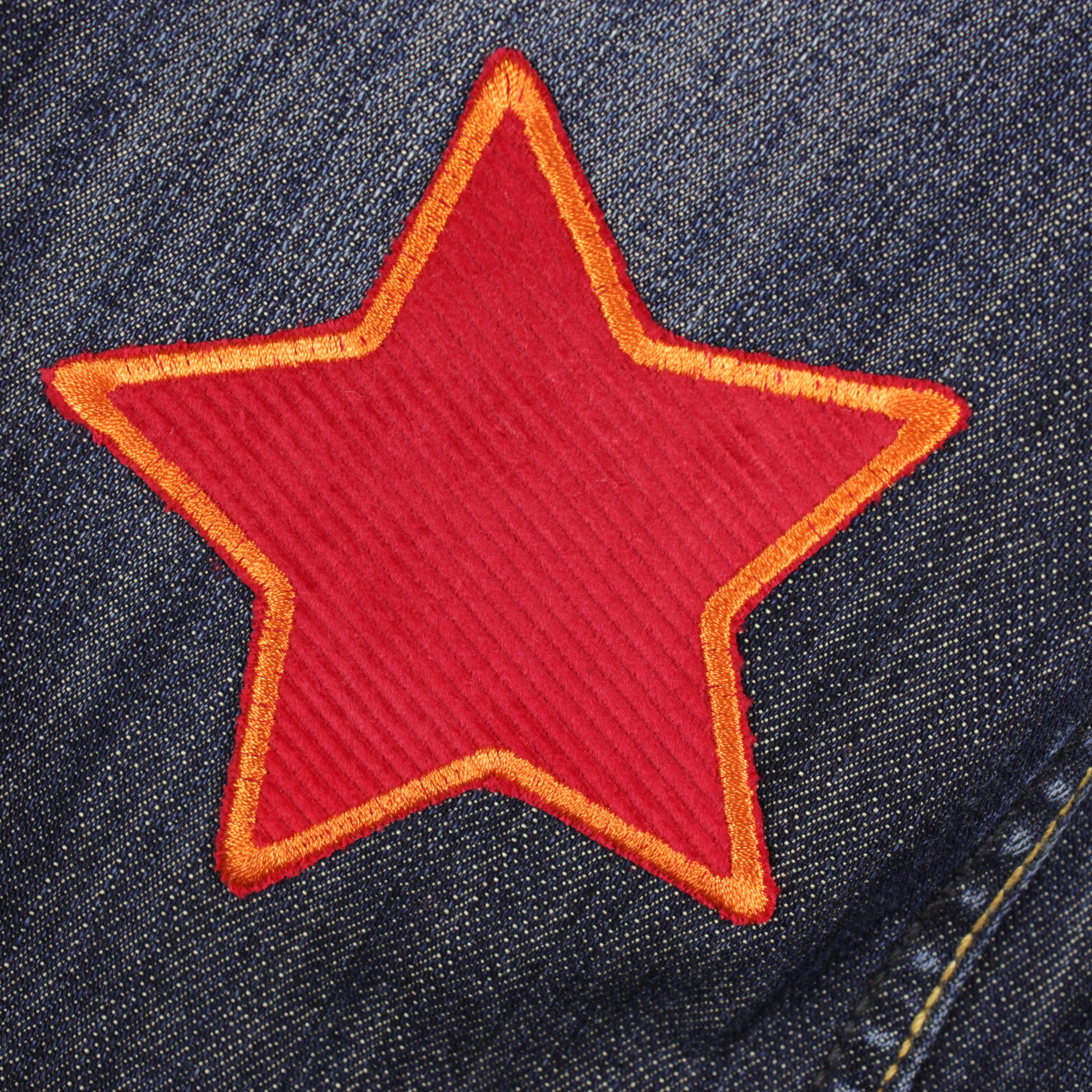 Flickli - the patch! star corduroy red