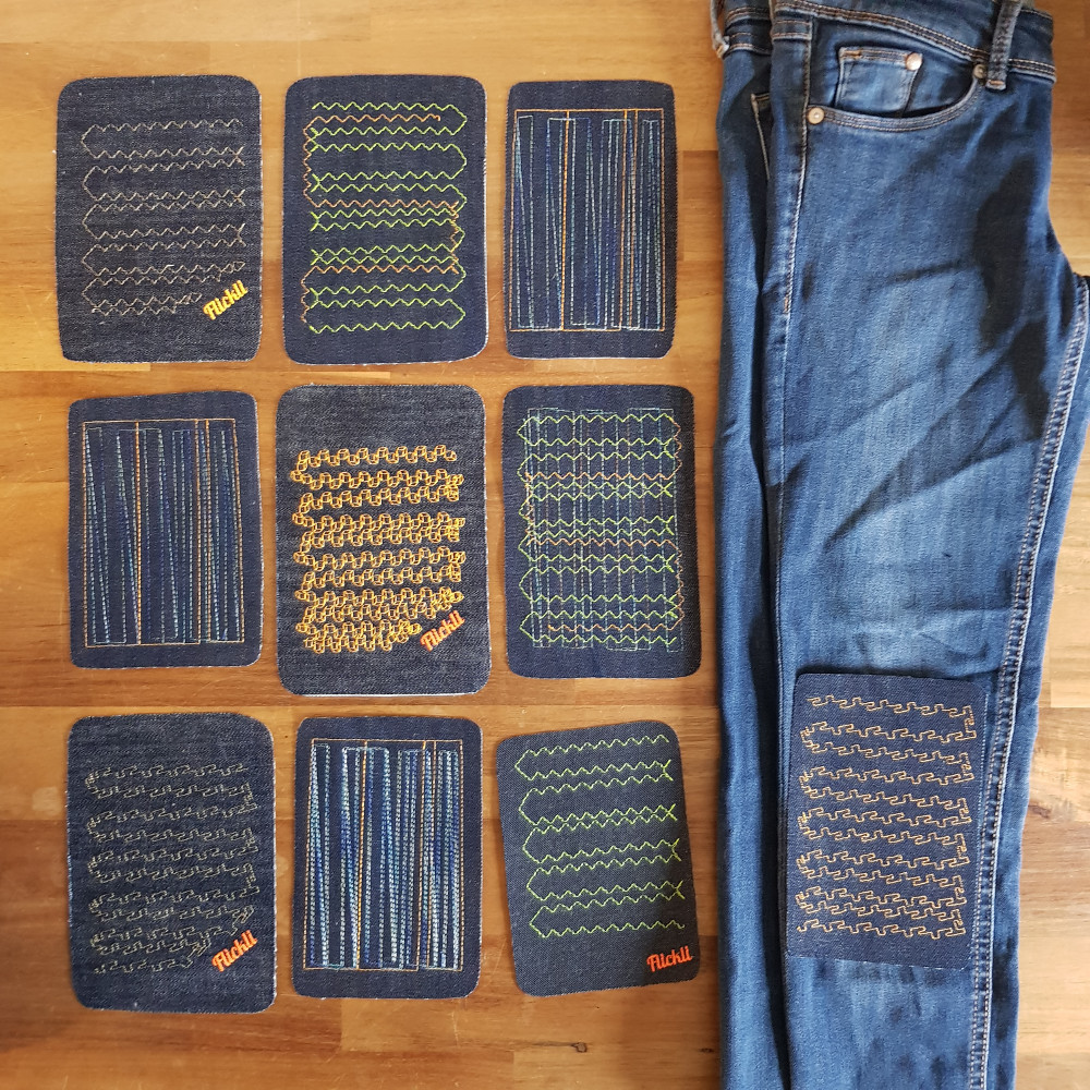 Flicken für Erwachsene Jeansflicken zum aufbügeln coole Jeanshosen mit Aufbügler reparieren