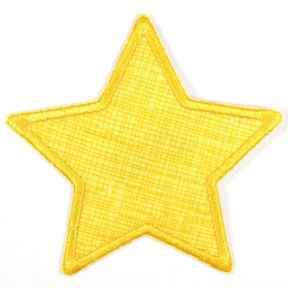 Flickli Stern Gitter mit Schraffur auf gelb gelb umfaßt