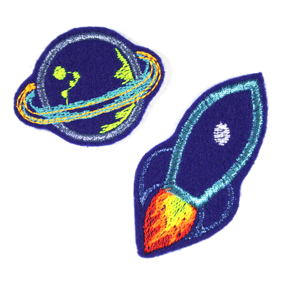 Metallic glitzer Patches klein Rakete Stern Planet glitzer neon Bügelbilder Aufbügler mini Flicken zum aufbügeln Erwachsene