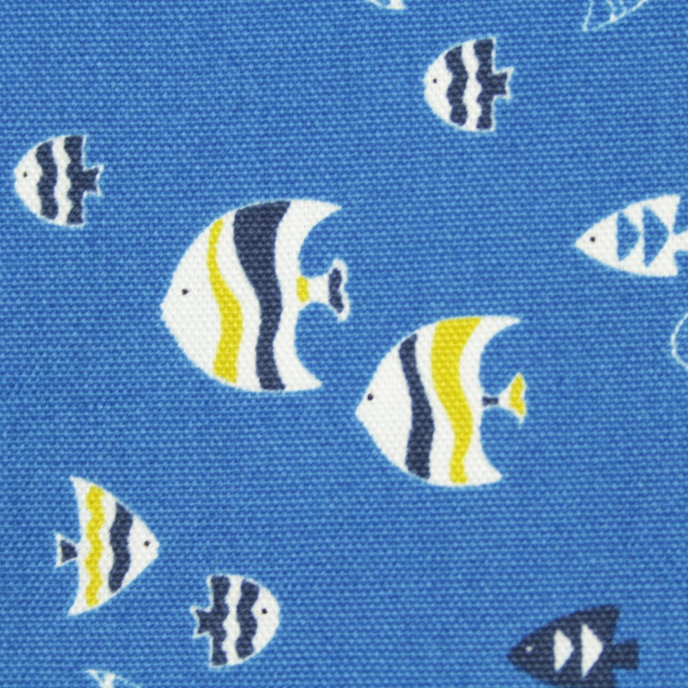 japanische Stoffe Fische cosmo Baumwollstoff Canvas blau Japan Stoffe